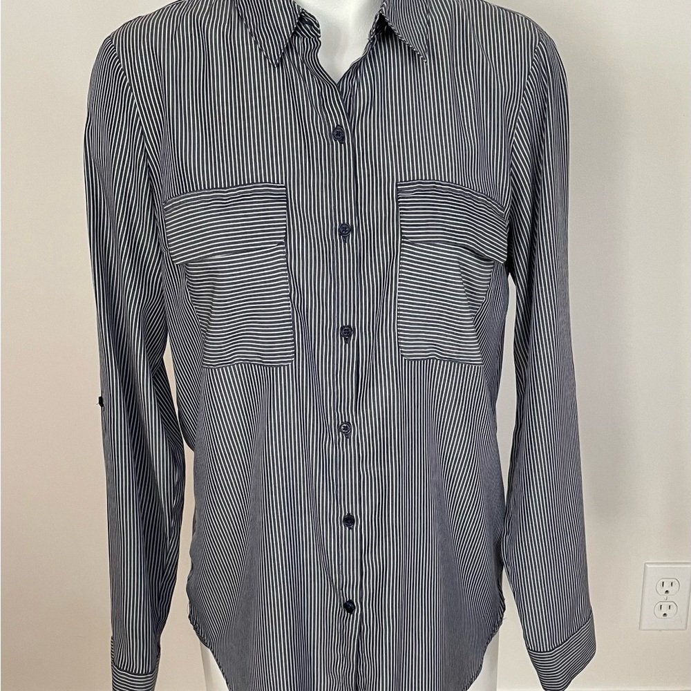Men's Striped Blue Shirt